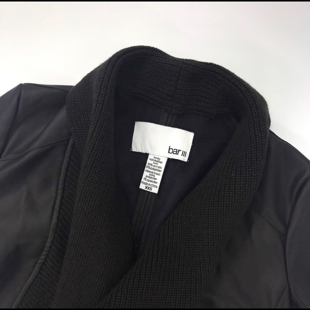 Deep Merlot Drape-Front Faux-Leather Jacket - Picture 5 of 6